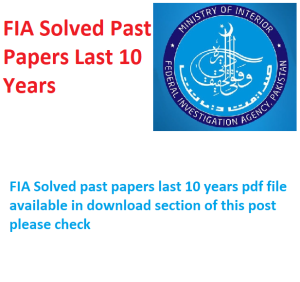 FIA Pastpapers Solved